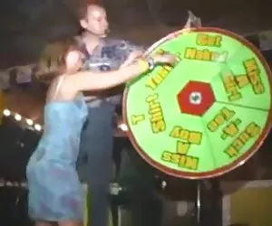 american cutie strips during spring break(stripping wheel)