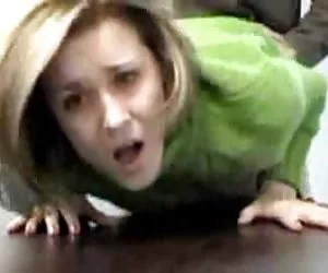 Blonde office fuck