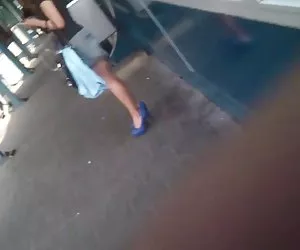 Upskirt Escalator 7 - Upskirt Sexy Brunnette Model