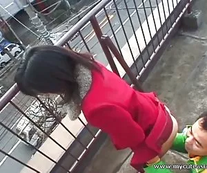 Hot Asian outdoor blowjob here