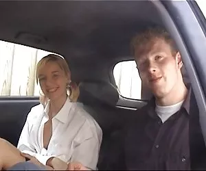 Car sex with blonde Dutch girl Katya