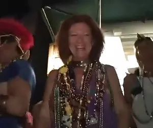 Flashing tits in public