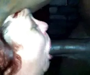 throat gaggin on big black dick