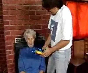 grand Mom loves Dildo...